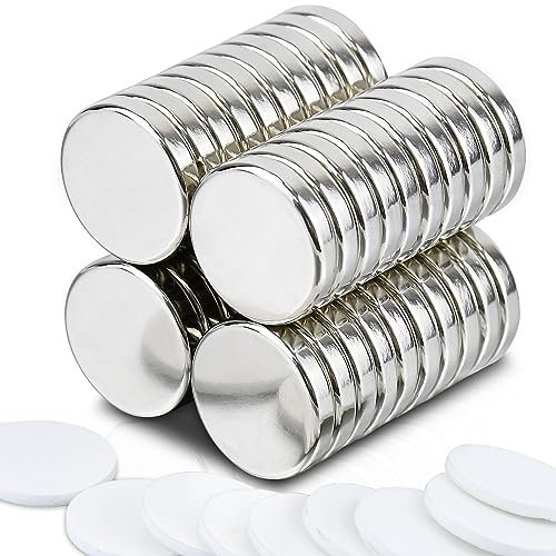 MAGXCENE Imanes 15x3mm Imanes de Neodimio Extra Fuerte, Autoadhesivos, Imanes Grandes Redondos Fuertes para Nevera, Pizarra Magnética, Pizarra Blanca, Oficina, Manualidades