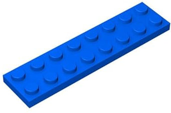 Classic Building Plate 2x8, 200 Piece Blue Bulk Plates, Compatible with Lego Parts and Pieces 3034, Compatible with All Major Brick Brands(Colour:Blue)