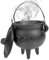 Dorccsi Cast Iron Cauldron with Lid and Handle, Moon Symbol, 3.94x2.95x2.95 inch, Halloween Decorative Candle Incense Burning Witchcraft Pot