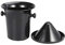 Rfeeuubft Wine Dump Black Plastic Wine Spit Bowl - Standard Size with Black Funnel Champagne Bucket