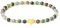 MetJakt Handgemachter Naturstein Perlenarmband 4MM Mini Stretch Armband Energiearmbänder 18k vergoldet Herz Armbänder für Damen Damenschmuck Echtes (Bunter Jaspis)