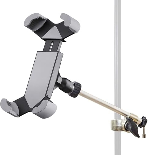K&M 19753 Smartphone-Halter Handy Halterung für Mikrofonstative + keepdrum Mikrofongalgen