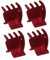MAGICLULU 4 Stück Pferdeschwanz-artefakt Kleine Krallenclips Für Dünnes Haar Mini-haarspangen Für Mädchen Mini-haarspangen Für Frauen Mini-krallenclip Samt Die Seite Fräulein Haarkralle Rot