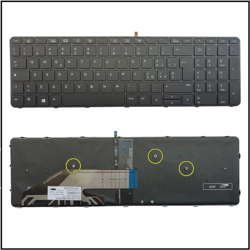 Tastiera Italiana per HP PROBOOK 450 G4 Nera con Frame RETROILLUMINATA