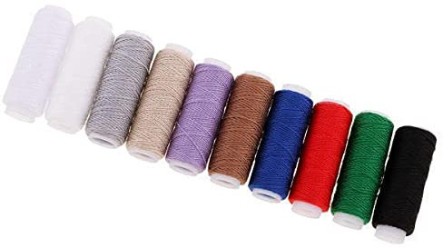 2 x 10 rocchetti di filo da cucito per jeans in pelle, per cucire a mano/macchina, misto – filo di poliestere per cucire denim, ideale per macchina da cucire o cucire a mano – perfetto per cucire