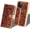 RMAWRAD Ramawrad Geldbörse Fall für iPhone 15 Pro Max Leder 6.7 Im Fall, Leder stoßdämpfende Fall, Flip Open Cover Kartenslo Gefaltet Standfunktiont, Dunkelbraun
