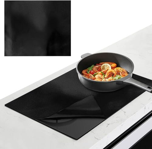Copri Piano Cottura Induzione, 52x61cm Protezione Piano Cottura Induzione, Riutilizzabile Protezione Induzione Piano Cottura, Protezione in Silicone, Tappetino Cucina Antiscivolo Lavabile