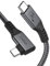 XAOSUN 40Gbps USB4 Kabel mit Thunderbolt 4 Kabel 0.6M,PD3.1 240W Zertifiziert Thunderbolt Ladekabel 90 Grad, 8K@60Hz 4K@120Hz USB C Video für iPhone 15 Pro Max,MacBook Pro, iPad,Laptop,Monitor