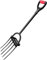 Ymachray Fourche de jardin, fourches pour creuser le compostage, bêche, motoculteur et cultivateur à main longue – 5 dents, 114,3 cm