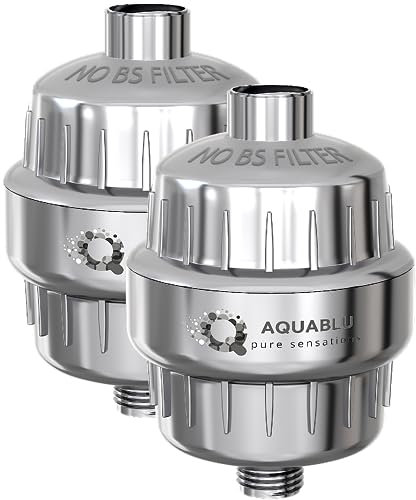 WeAQUA Premium Heavy Duty Shower Filter Family 2 Pack – Advanced 99% Removal System for Hard Water, Chlorine, Fluoride & Heavy Metals – Universal Fit Shower Head Filter