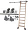 IisrAr Rollbare Bibliotheksleiter, Gleitleiterschienensatz, für Bücherregale und Lager, Hochleistungs-Gleitschienen | 3,3–24 Fuß Rollleiterschienen/Rollen-Komplettsatz (ohne Leiter) (3,3 Fuß/100 cm