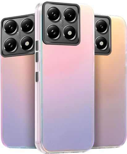 Yojiong Hülle für Xiaomi 14T Pro (6.67), Glitzer Matte Handyhülle [Farbwechsel-Effekt], stilvolle und Einzigartig, Stoßfest Kratzfeste Schutzhülle, Bunt