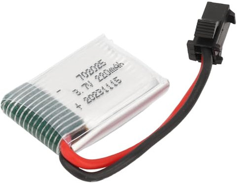 RC-Akku 3,7 V 220 MAh, LiPo 20C 702025 Akku mit Schwarzem SM-Stecker, Überladung, Kurzschlussschutz für X4 X11 X13 Flugzeuge