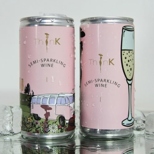 ThinK - Organic Rosé Wine - Pinot Grigio - 200ml Can - Camper Design - 24 Pack