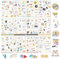 DPKOW 310+ Sticker für Geburtstag Gästebuch Fotoalbum, Geburtstag Aufkleber für Scrapbook Geburtstagskarten Geschenke Deko Geburtstag Sticker für Erwachsene Kinder Bullet Journal, Transparent