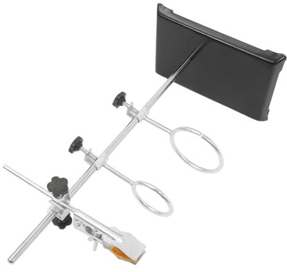 TOPBATHY Lab Ring Stand Flask Clamp Holder Heavy Duty Stand for Beakers Flasks Chemistry Physics School Hospital