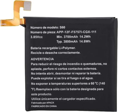 APP-12F-F57571-CGX-111 S60 - Batería de repuesto para teléfono móvil Caterpillar CAT S60 (3,85 V 3700 mAh)