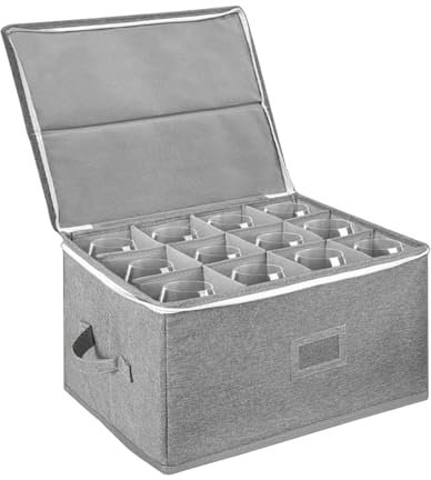 Rangement En Verre À Vin - Boîte De Rangement En Verre À Vin Avec Diviseurs | Stockage De Verrerie Avec Des Diviseurs En Mouvement Des Fournitures | Organisateur De L'espace De Coupe, Fine China Stock