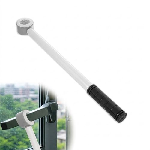 Estensione maniglia finestra aprifinestra: barra telescopica aprifinestra per tende pesanti maniglia finestra estensione finestra finestra tetto apribile barra ausiliaria argento