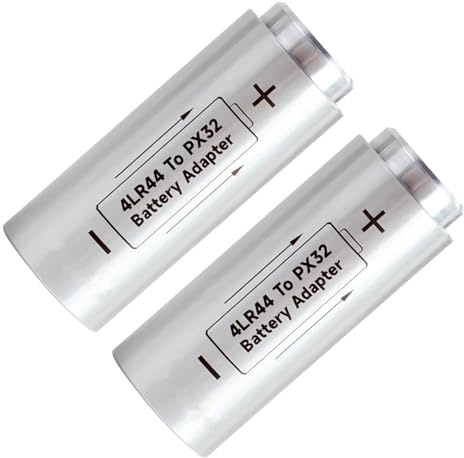 Camera Battery Adapter, 4LR44 to PX32 Battery Converter Adapter for Yashica Electro 35G GT GTN GSN GST GL MG-1 Camera, Pack of 2