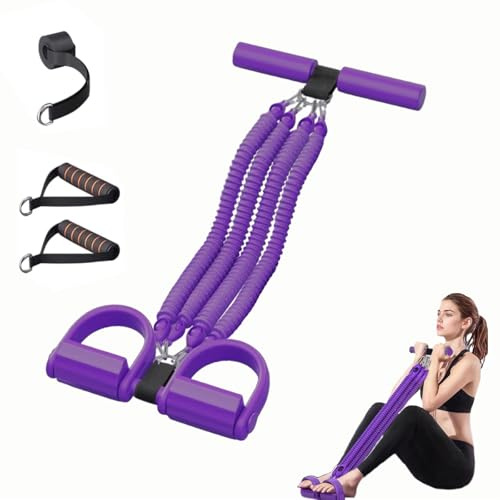 Expander Fitness aus Latex für 3 Tubes Elastische, Bauchtrainer Multifunktionale Sportgerät, Expander Sit Up Trainingsgeräte, Bauchtrainer für Zuhause Krafttraining