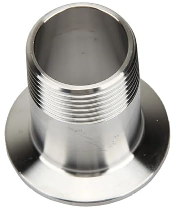 PAJPXPCD Stainless Steel Male Threaded Connectors Tri Clamp 34mm Flange Connection 1/4