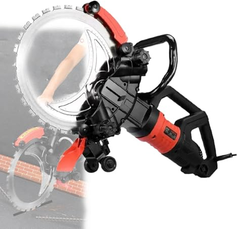 Electric Concrete Saw with Water Fed Dust Suppression, 16 in Concrete Cutter, Powerful Brushed Wall Groove Cutting Tool for Efficient Concrete Work