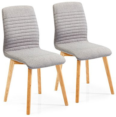 Kare Design Stuhl Lare, Einfarbig, Hellgrau