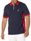 Nautica Men's Short Sleeve Color Block Performance Pique Polo Shirt, Navy, L UK