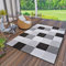 VIMODA Robuster In- und Outdoor Flachgewebe Balkon Terrasse Küchenteppich, Maße:120x160 cm