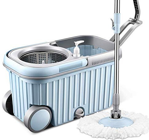 S.perfect Mop Cubo Giratorio fregona Inicio automático de Lavado de Manos de la fregona de exprimido Remolque Agua en el hogar Barril Necesario