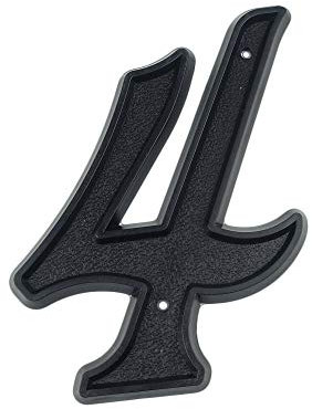 HASWARE 5,5 Zoll (139mm) Hausnummer Moderne Türnummern Straße Hausadresse Ziffern, schwarzer ABS-Kunststoff (4)