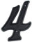 HASWARE Numéro de maison de 5,5 pouces (139mm) Numéros de porte modernes Numéros d'adresse du domicile de la rue, plastique ABS noir (4)