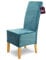 SCHEFFLER-Home Stretch Stuhlhussen Samt Puma Velvet/Velours Stuhlhussen 6er Set Türkis/Stuhlabdeckung als Stuhlhussen Schwingstühle/Spann-Stuhlhussen Lang/eleganter Chenille Stuhlüberzug