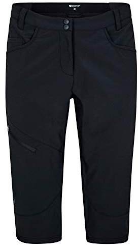 Ziener Damen Fahrrad-Shorts/Rad-Hose mit Innenhose -Mountainbike/Outdoor/Freizeit - atmungsaktiv|schnelltrocknend|gepolstert|3/4|Knielang, Nioba X-Function, Black, 42
