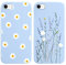 ZhuoFan [2 Stück Handyhülle für iPhone 8 hüllen/iPhone 7 hüllen/iPhone SE 2022/SE 2020 4,7'', Gänseblümchen Blume Silikon Schutzhülle Stoßfest Cute Cover Kompatibel mit iPhone SE 2022, Blau