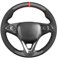 MEWANT Auto Lenkradbezug für Opel Astra K/Corsa E/Crossland/Crossland X/Grandland X/Insignia/Insignia CT/Karl/Zafira Hand Nähen aus Kohlefaser&Wildleder Lenkradhülle
