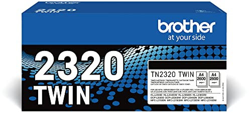 Brother Original Twin Pack TN-2320TWIN Tonerkartuschen Schwarz für je 2.600 Seiten