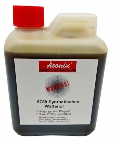 (40€/L) 500ml Äronix Synthetisches Waffenöl Pflegeöl Schmieröl -55°C bis +150°C, S-758, S-761, MIL-L-63460, BAAINBw TL 9150-0078 (500ml)