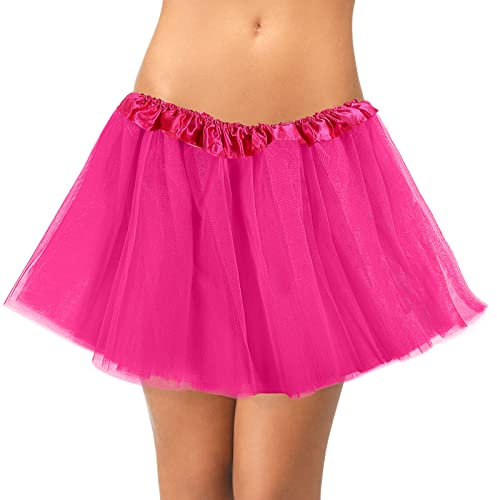 Damen Tutu Rock Teen Erwachsener Tutu Ballett Tüllrock Elastischer Tutu (Rosig)