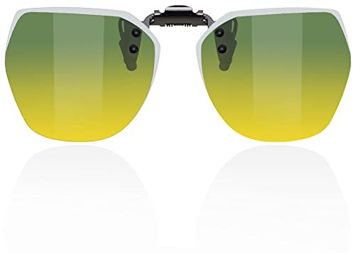 UpaClaire Tag & Nacht Nacht-Fahrbrillen und Sonnenbrille Clip-On, polarisiert Anti-Glanz-Reduktion High-Definition-Vision