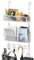 HapiRm Over The Door Hook - Over Door Hanger with 2 Mesh Baskets and 9 Hooks, Rust Proof Over The Door Hanger No Drilling, Over Door Hooks with Basket for Bathroom, Kitchen, 4 Protective Pads