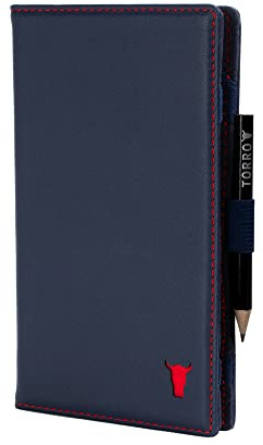 TORRO Golf Scorecard Holder – Genuine Leather Golf Score Card Wallet with Card Slot and Pencil Loop