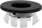 Anillo de Desbordamiento de Fregadero, Anillo Desbordamiento Lavabo de Latón, Embellecedor Rebosadero Lavabo para Baño o Cocina(Negro)