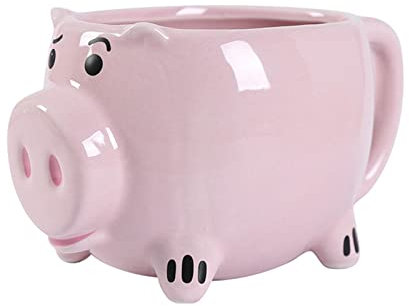 Kaffeetassen, Lustige Tasse, Neuheitstasse, Niedliche Wassertasse mit Griff für Zuhause, Büro, Keramik-Kaffeetasse, Lustige Schweinchen-Kaffeetasse