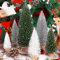 Mini-Weihnachtsbäume, Dekoration, kleine Flaschenbürste, künstlicher Tisch-Weihnachtsbaum für drinnen und draußen, Zuhause, Zimmer-Party (grün, silber, weiß), 6 Stück