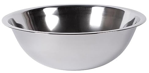 Argon Tableware 2.4L Mixing Bowl - 25cm Polished Metal Dishwasher Safe Small Nesting Bowl Durable Stainless Steel Mixing Dish for Baking, Cooking & Food Prep