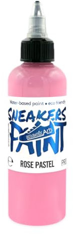 SneakArts Peinture pour Cuir et Textile - Rose Pastel - 100ml - Personnalisation Sneaker, Chaussure, Maroquinerie, Vêtement, Jean