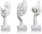 Marimor Statuen Set 3 Stück Moderne Figuren, skulptur deko modern, Statue deko Wohnzimmer, Büro, statuen Figuren, Schreibtisch Geschenk, Dekoration, skulpturen Kunst (Weiß)