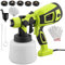 JiGiU Paint Sprayer, 700W Electric HVLP Spray Gun 1400ml Fence Paint Sprayers Electric Paint Sprayer with 5 Nozzles & 3 Patterns Handheld Paint Sprayers for Home DIY Painting Cabinet,Walls,Ceilings